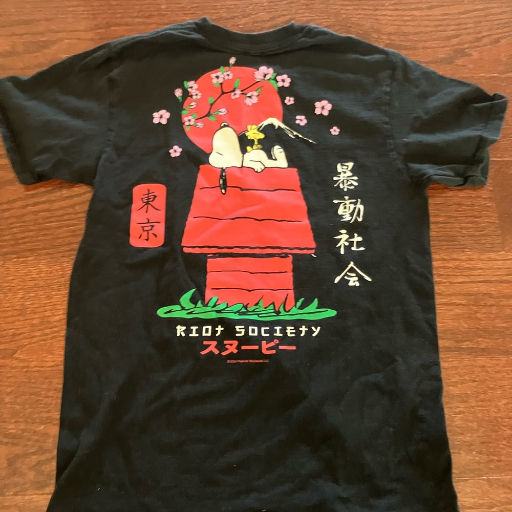 Riot Society Snoopy Tokyo Cherry Blossom T-Shirt